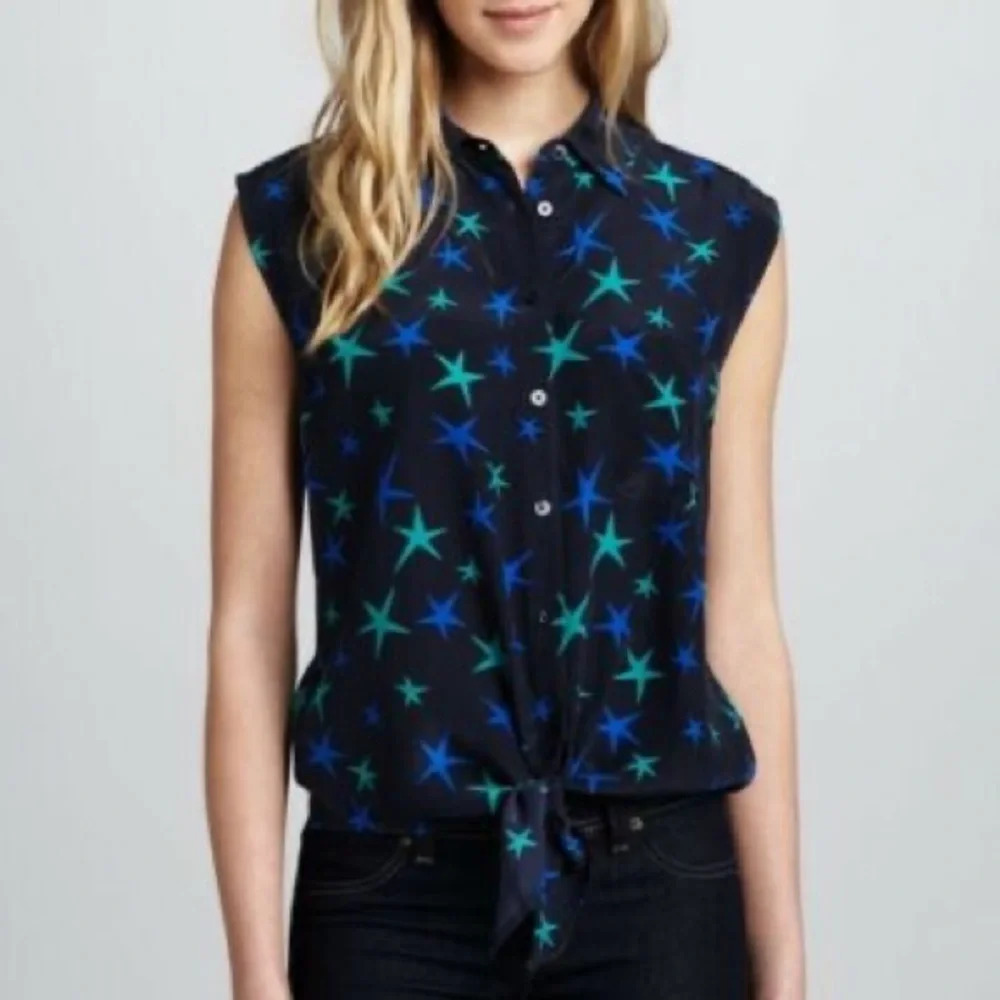 Equipment silk button down star tank